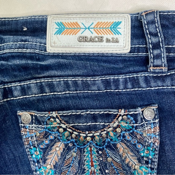 Grace In LA Jean shorts size 29 - Picture 6 of 11